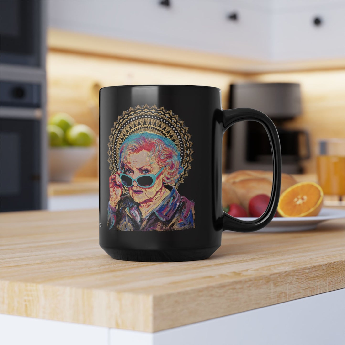 Betty White Black Mug (15oz)