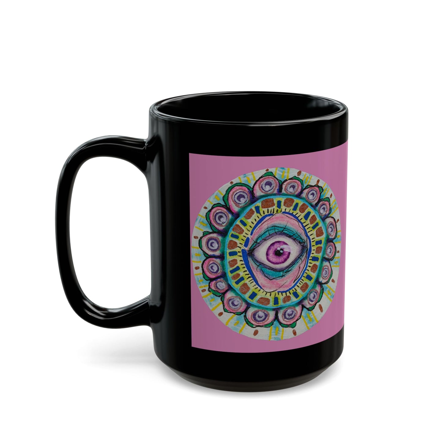 Eye 8 Black Mug (15oz)