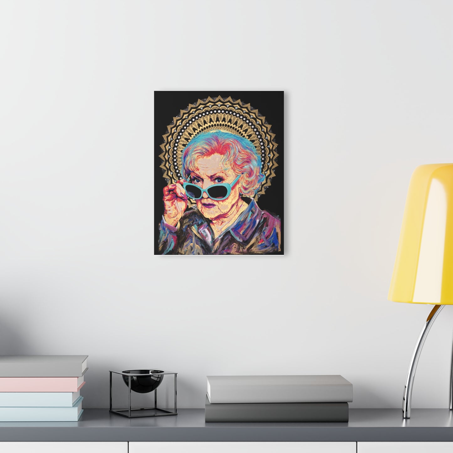 Betty White Acrylic Prints (French Cleat Hanging)