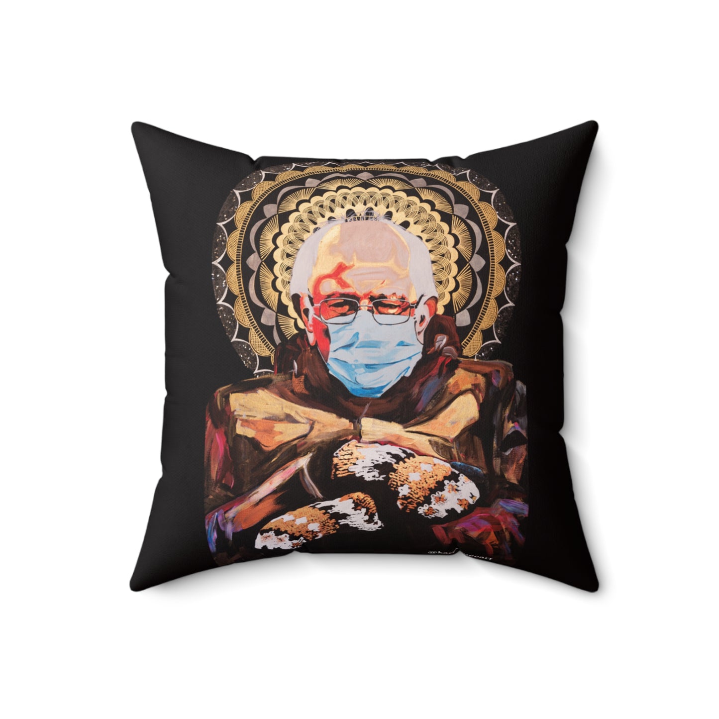 Bernie Sanders Spun Polyester Square Pillow