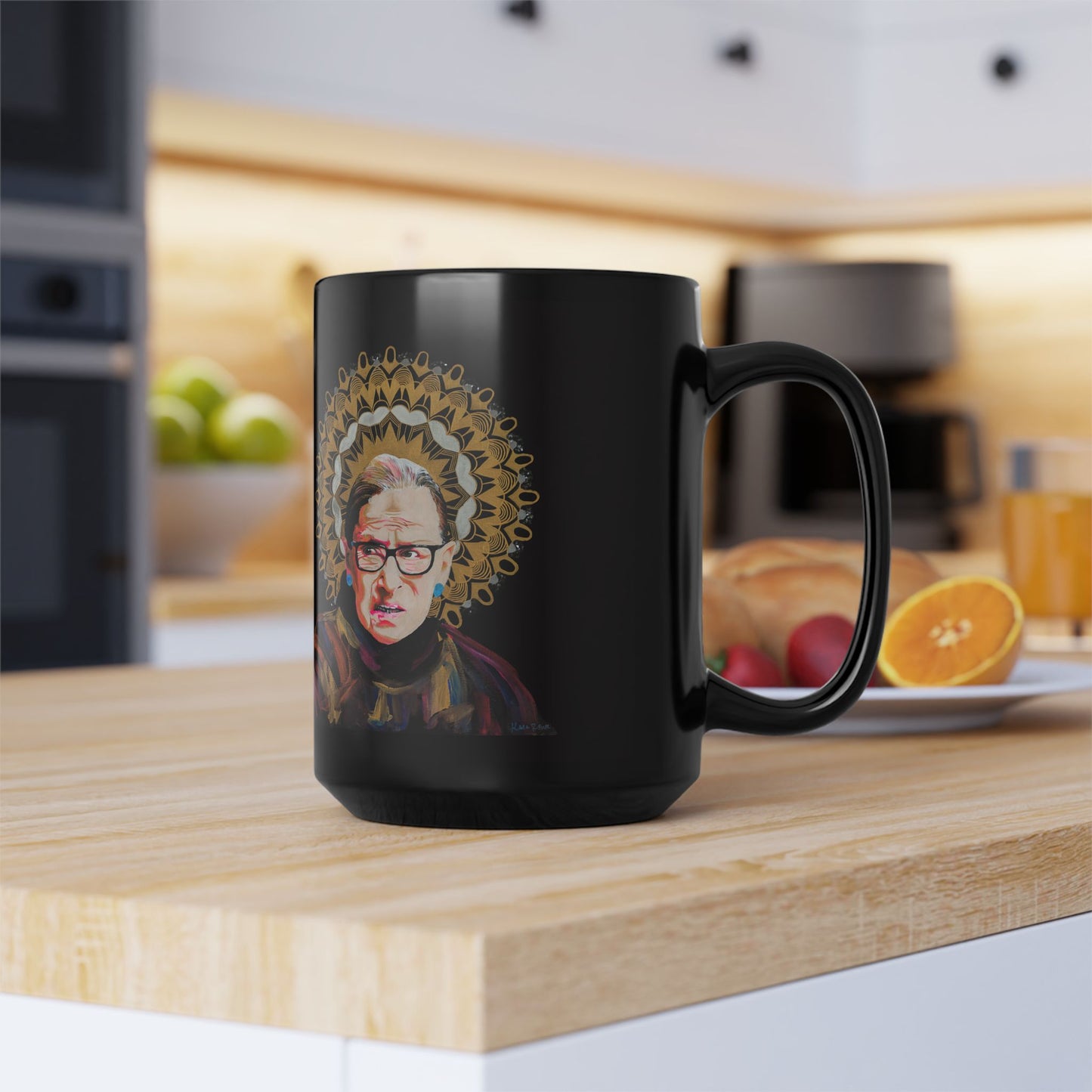 Ruth Bader Ginsburg Black Mug (15oz)