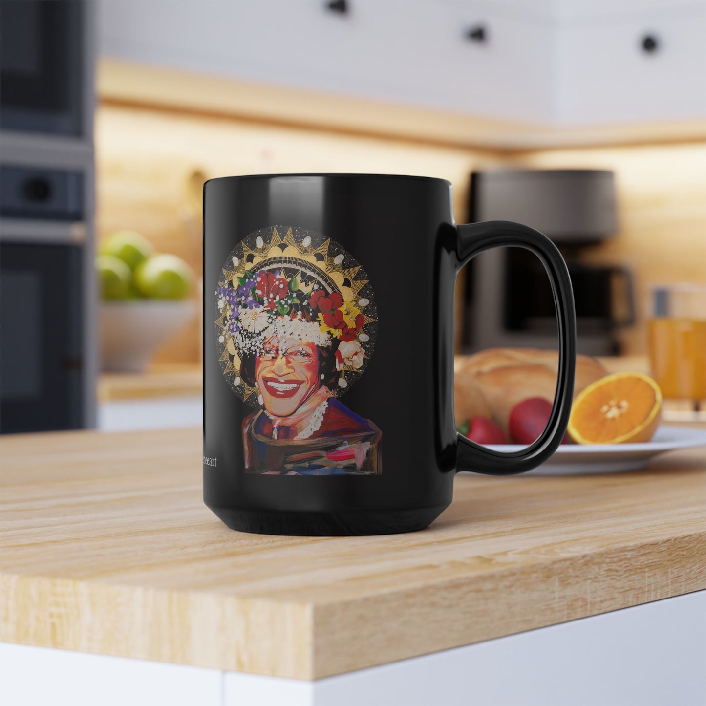 Marsha P Johnson Black Mug (15oz)