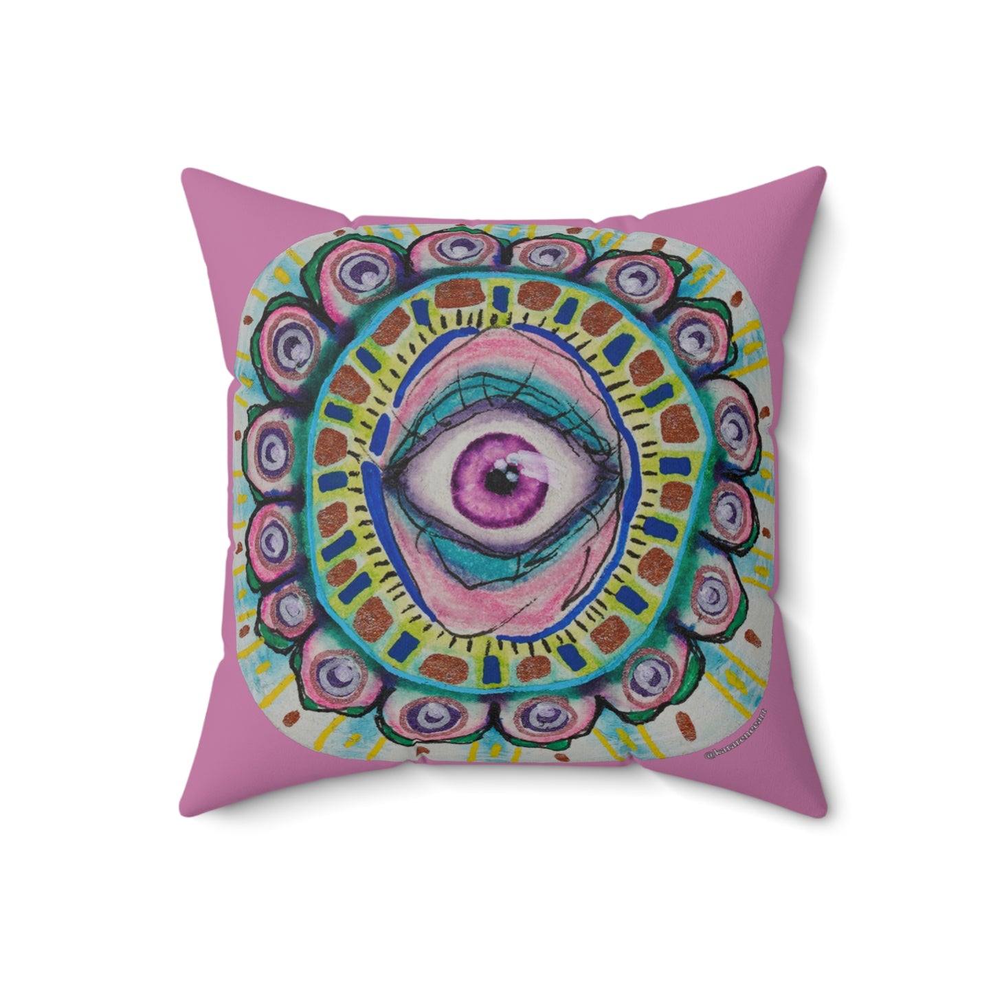 Eye 8 Spun Polyester Square Pillow