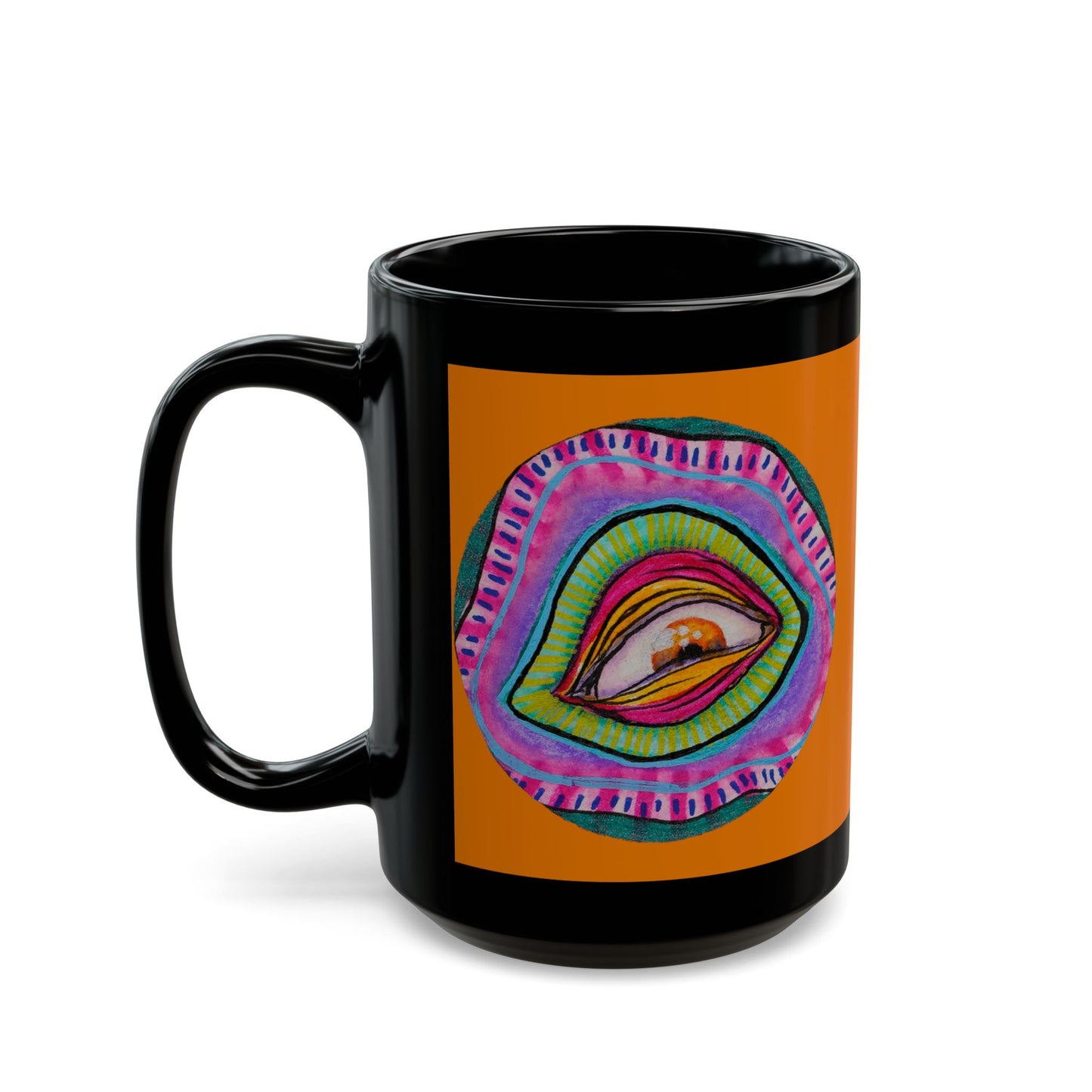 Eye 5 Black Mug (15oz)