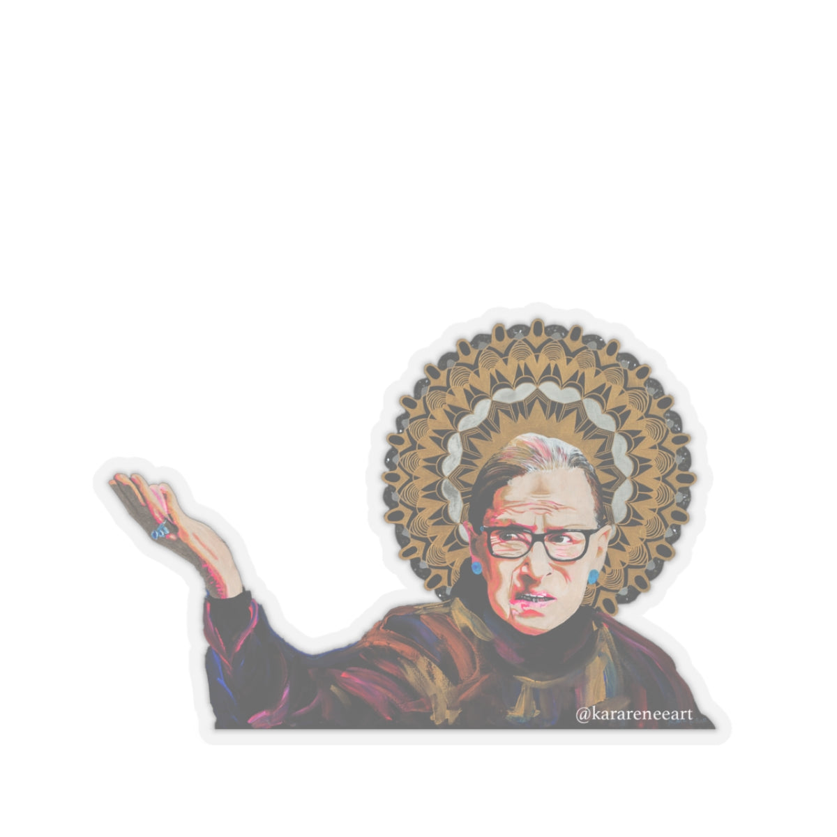 Ruth Bader Ginsburg Kiss-Cut Sticker