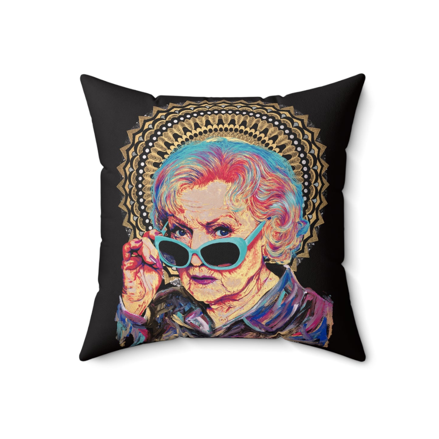 Betty White Spun Polyester Square Pillow