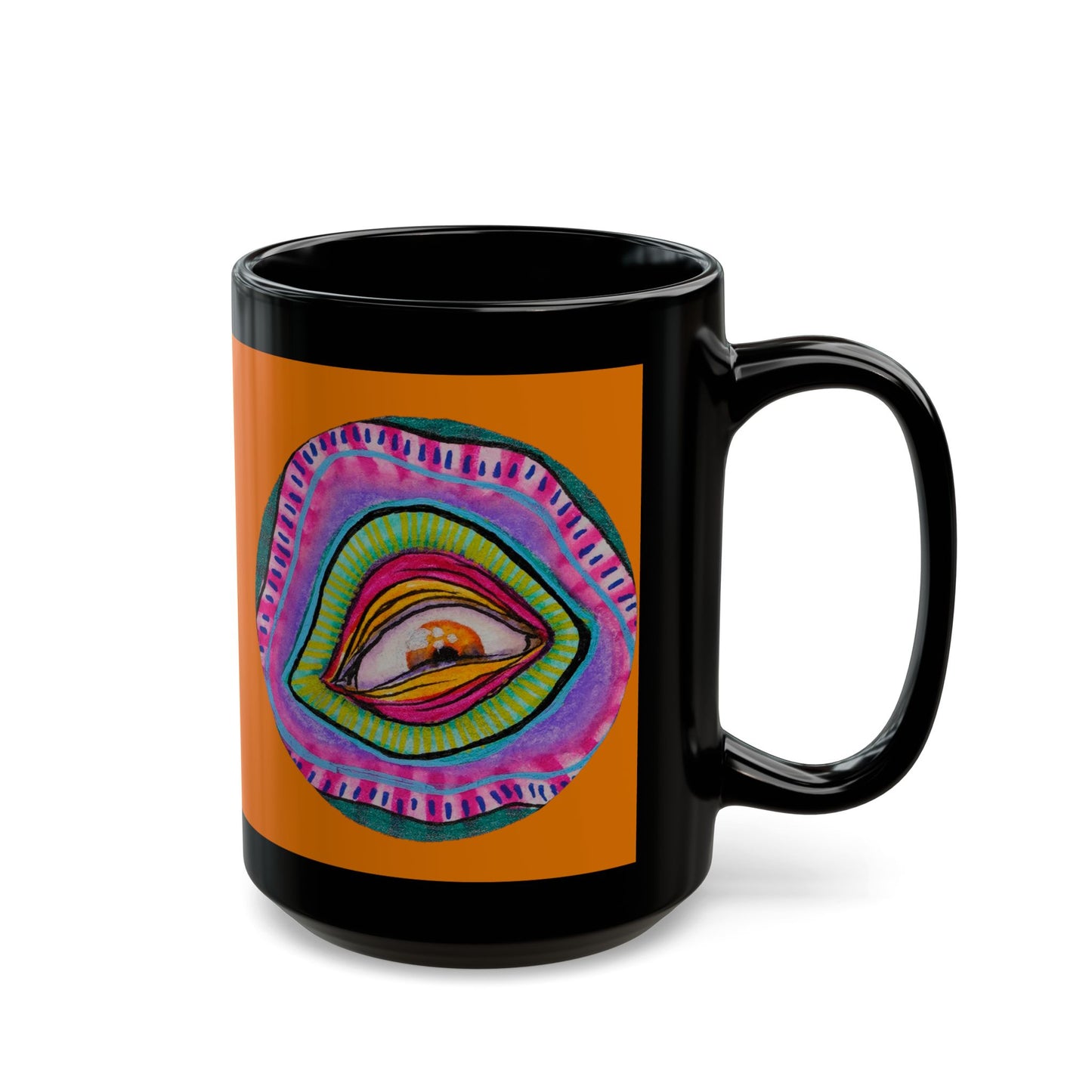 Eye 5 Black Mug (15oz)