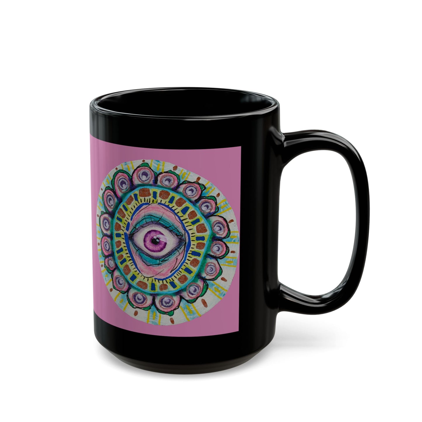 Eye 8 Black Mug (15oz)