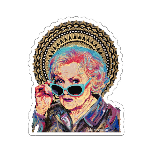 Betty White Kiss-Cut Sticker