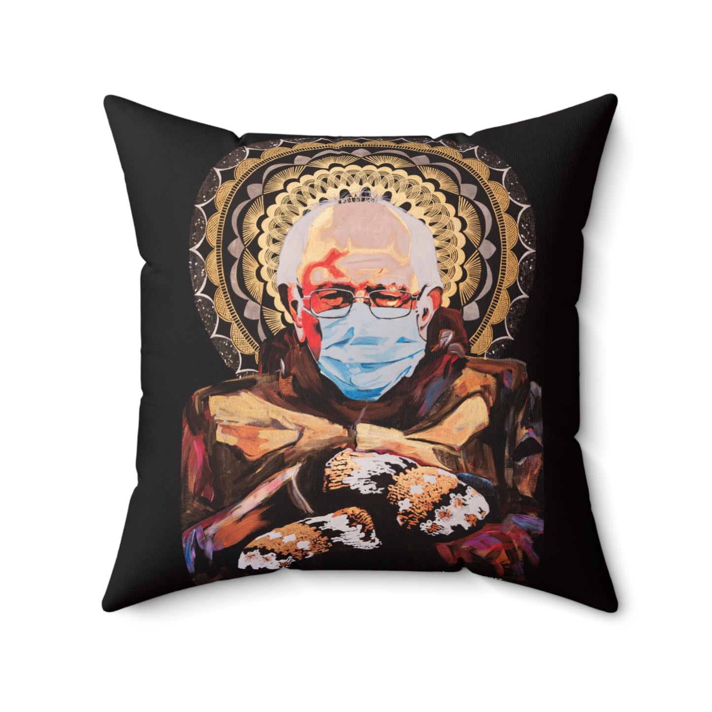 Bernie Sanders Spun Polyester Square Pillow