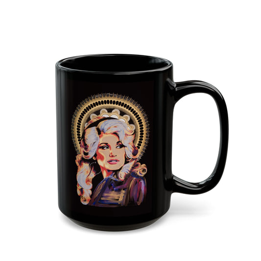 Dolly Parton Black Mug (15oz)