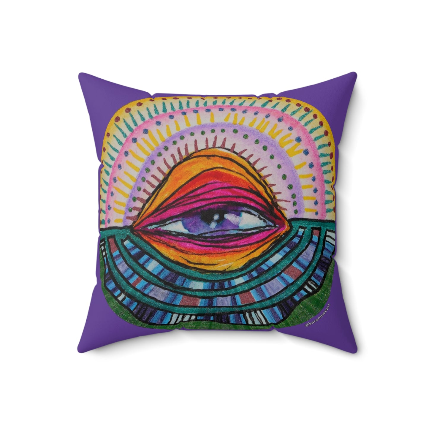 Eye 6 Spun Polyester Square Pillow