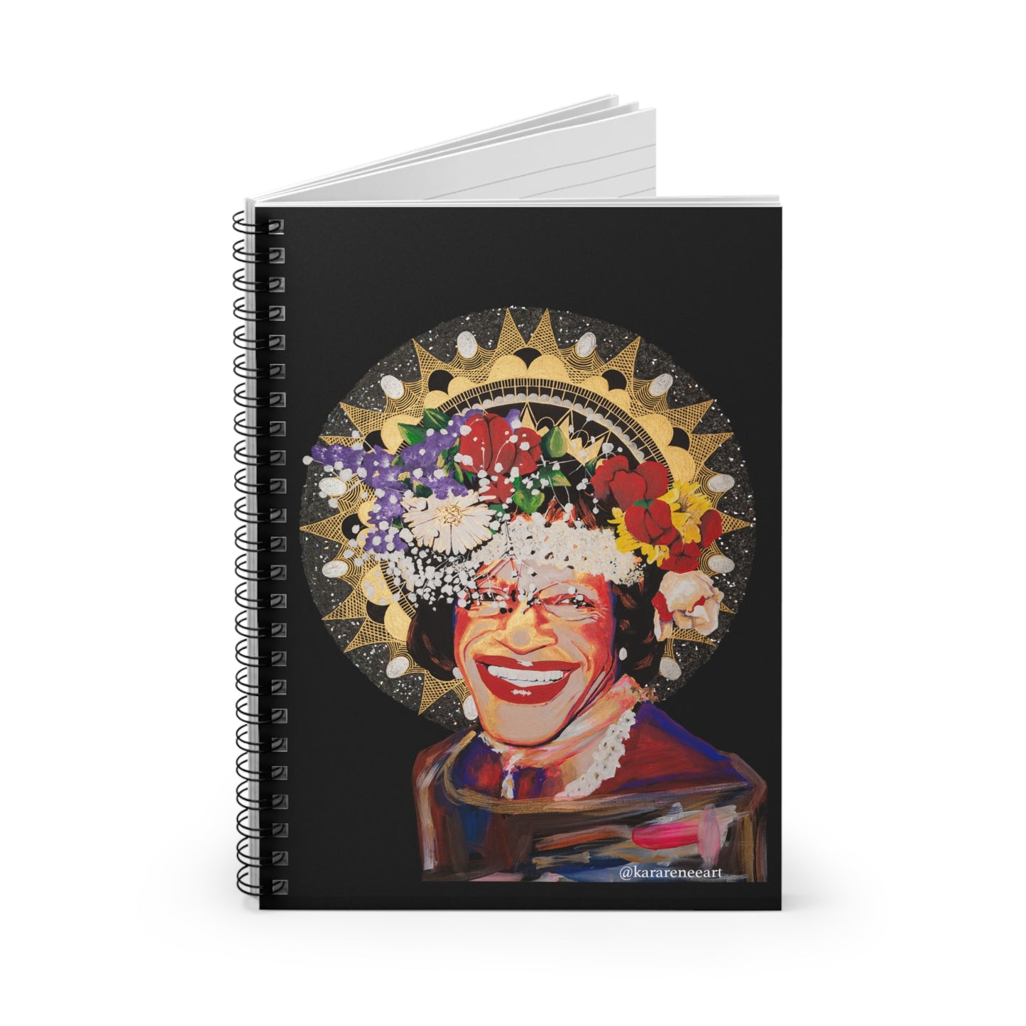 Marsha P Johnson Spiral Notebook - Ruled Line