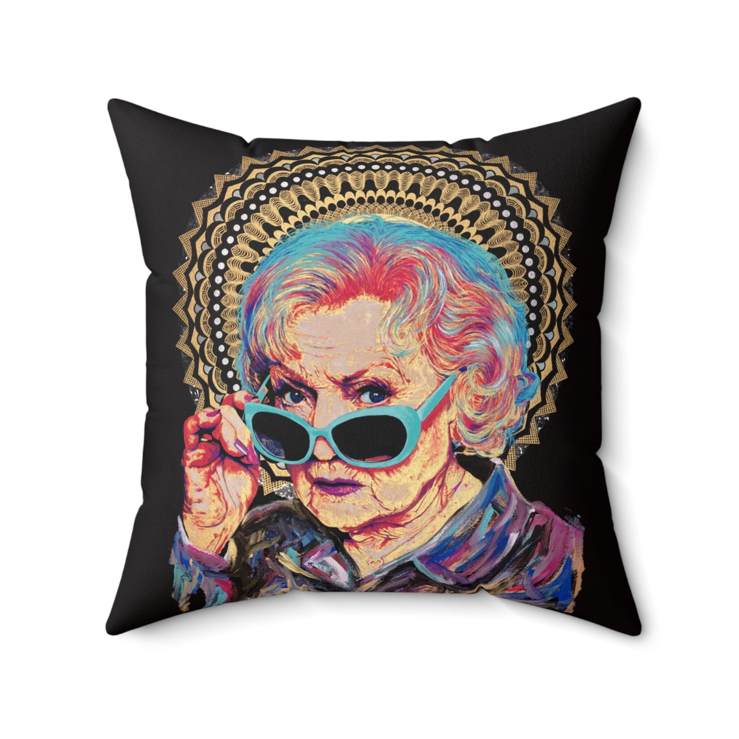 Betty White Spun Polyester Square Pillow