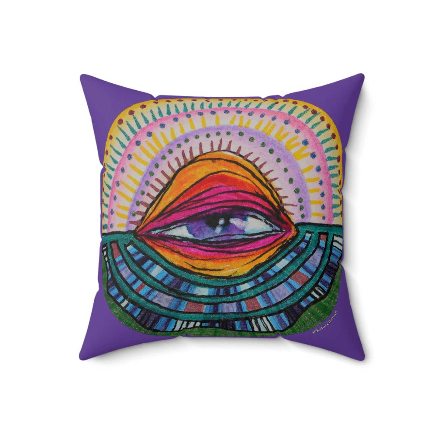 Eye 6 Spun Polyester Square Pillow