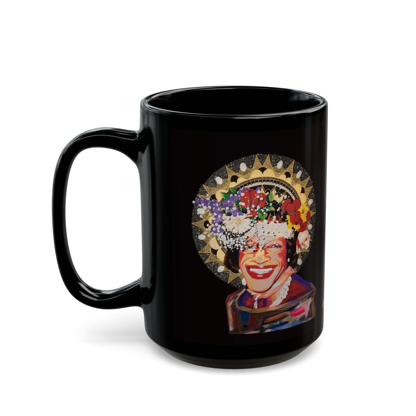 Marsha P Johnson Black Mug (15oz)