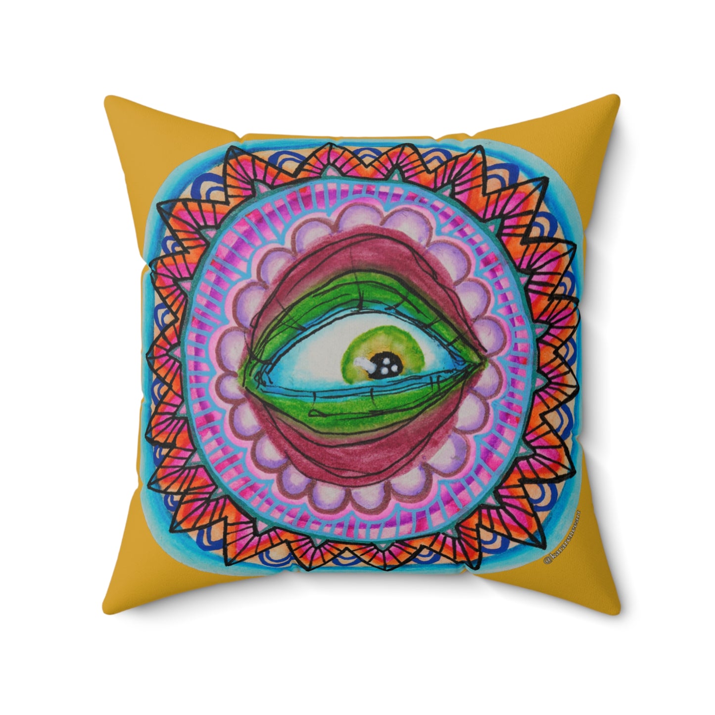 Eye 10 Spun Polyester Square Pillow