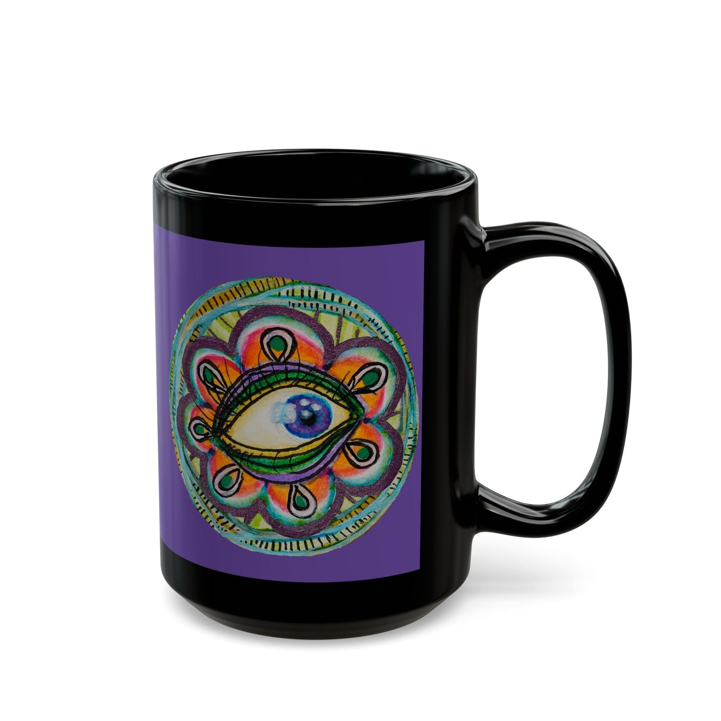 Eye 3 Black Mug (15oz)