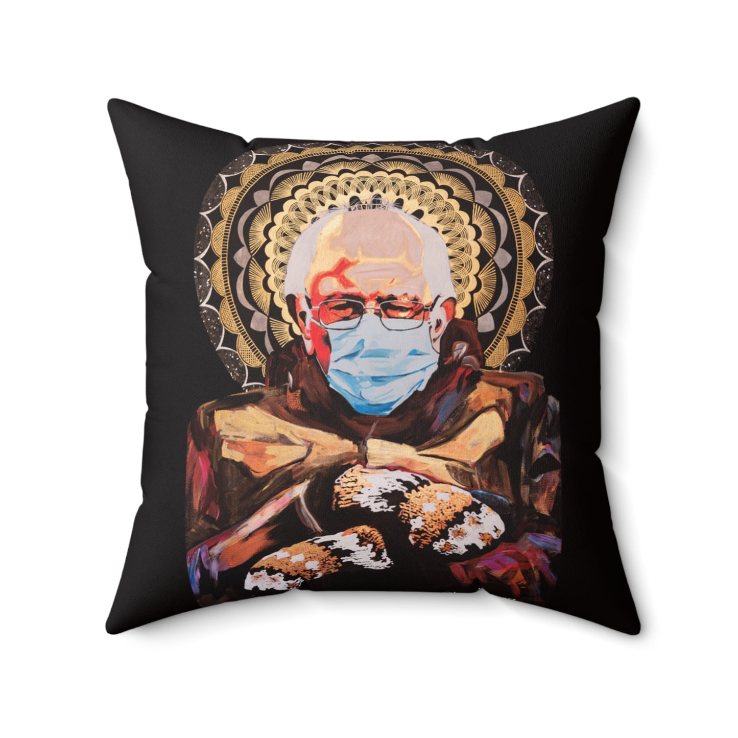 Bernie Sanders Spun Polyester Square Pillow