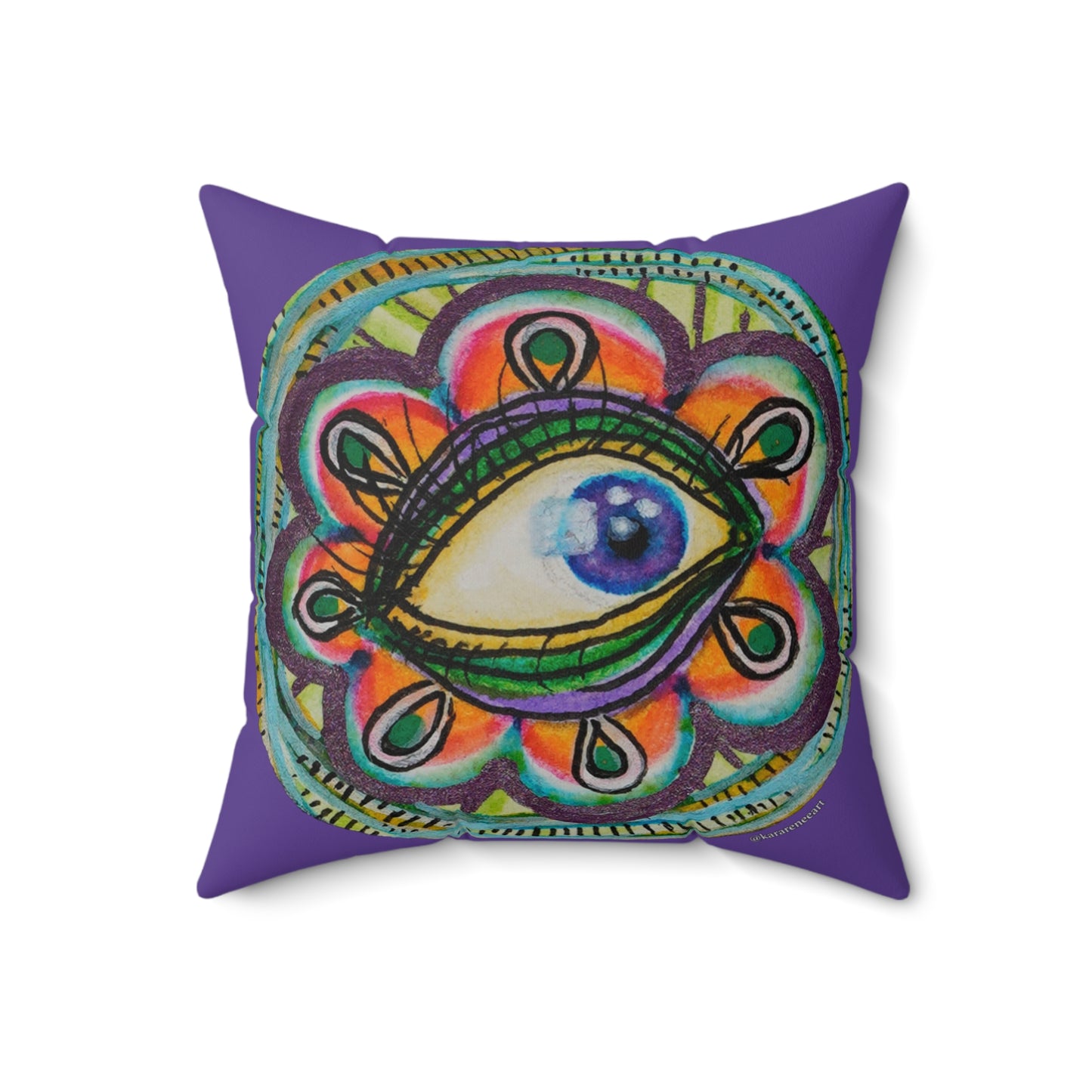 Eye 3 Spun Polyester Square Pillow