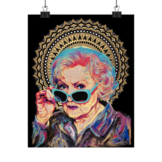 Betty White Matte Vertical Poster