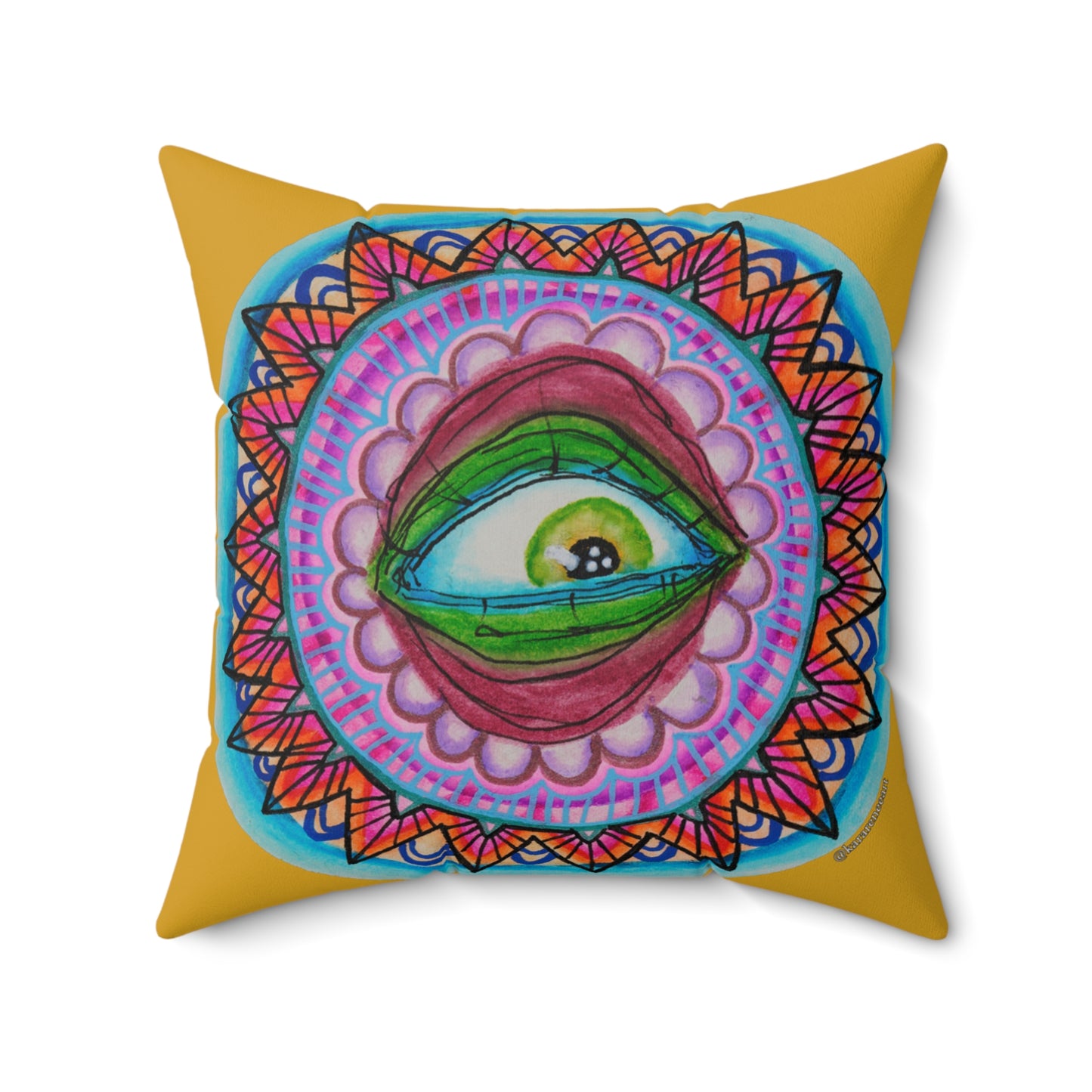 Eye 10 Spun Polyester Square Pillow