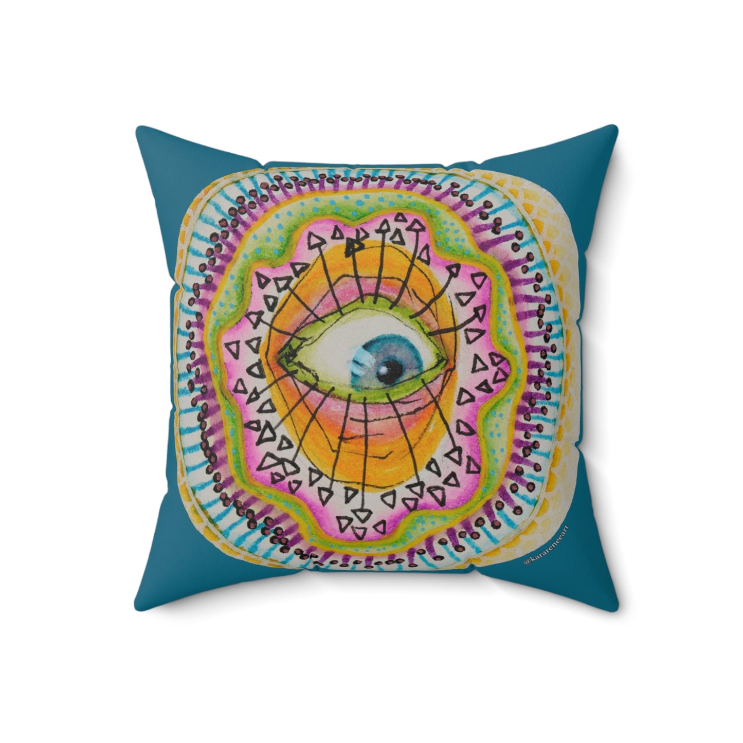 Eye 7 Spun Polyester Square Pillow