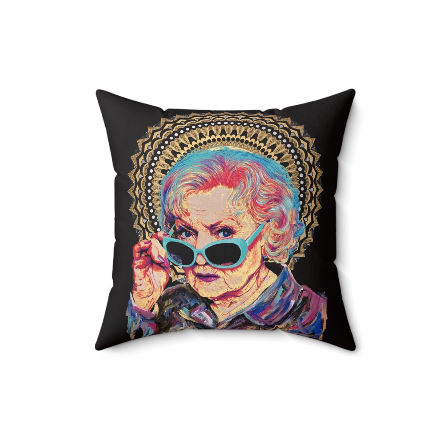 Betty White Spun Polyester Square Pillow