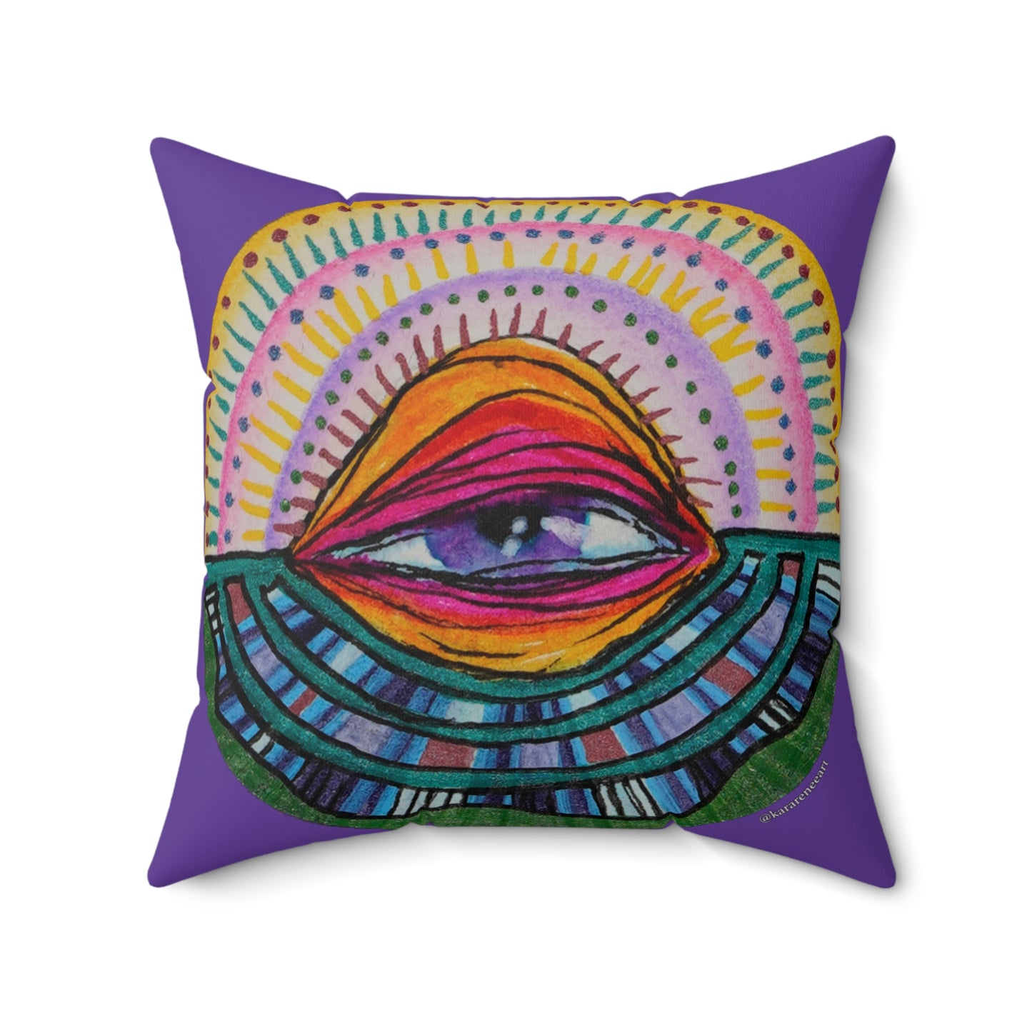 Eye 6 Spun Polyester Square Pillow