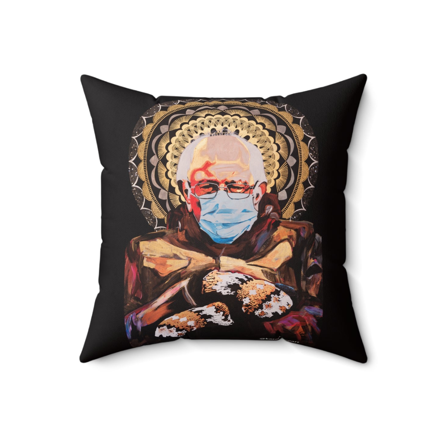 Bernie Sanders Spun Polyester Square Pillow