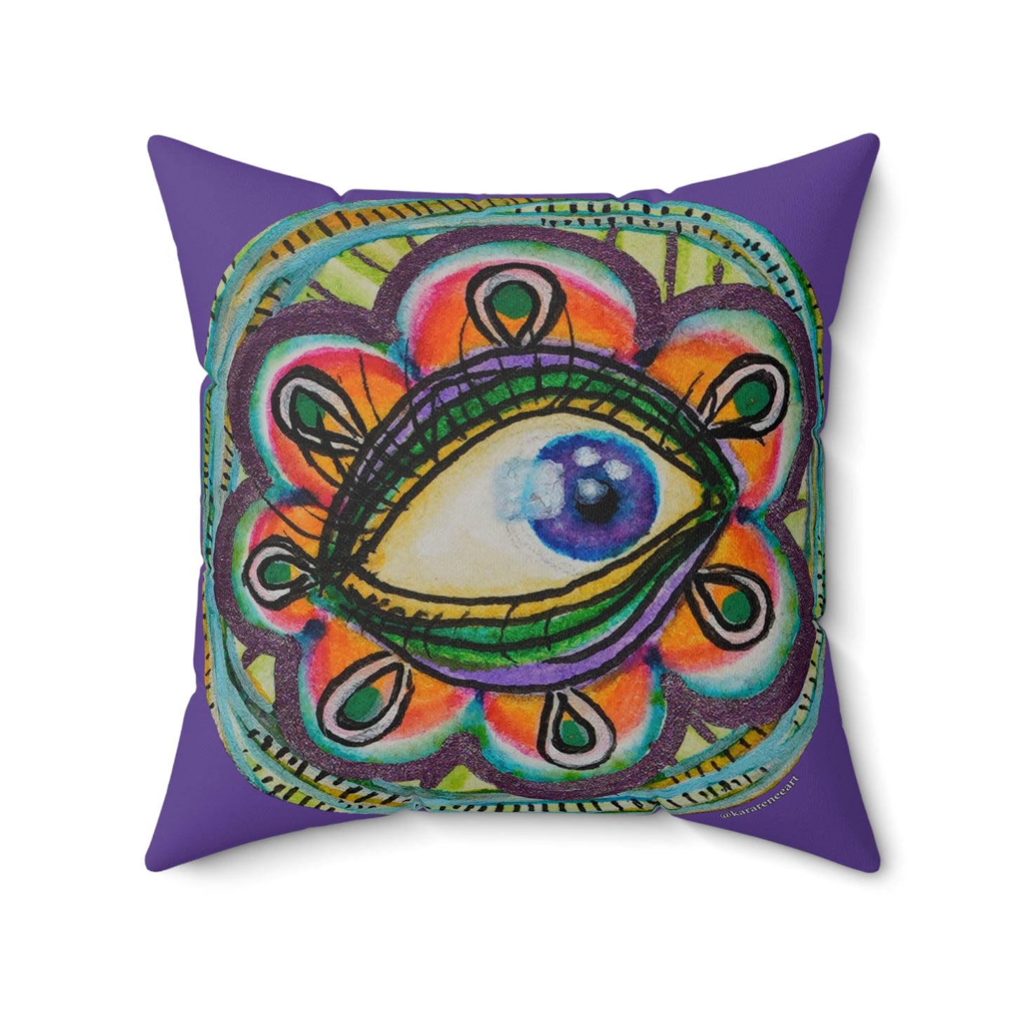 Eye 3 Spun Polyester Square Pillow