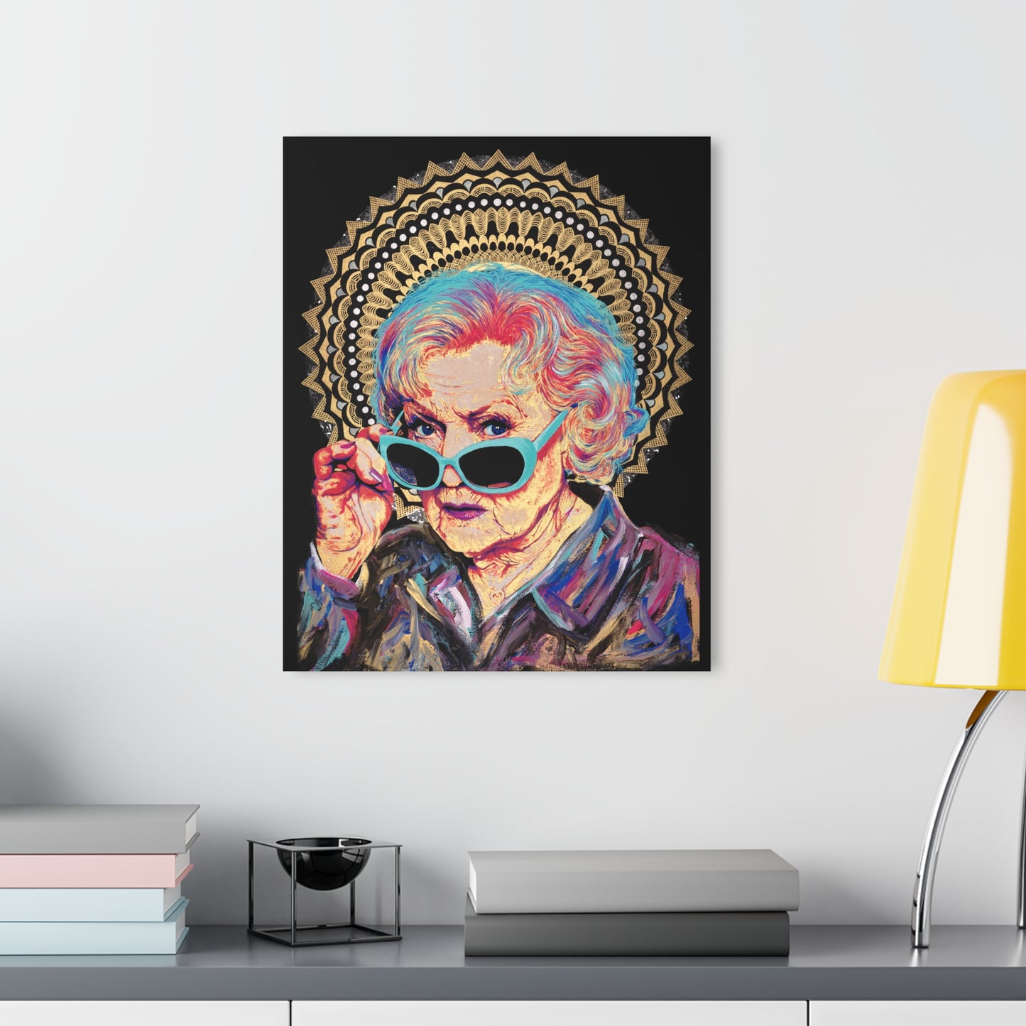 Betty White Acrylic Prints (French Cleat Hanging)