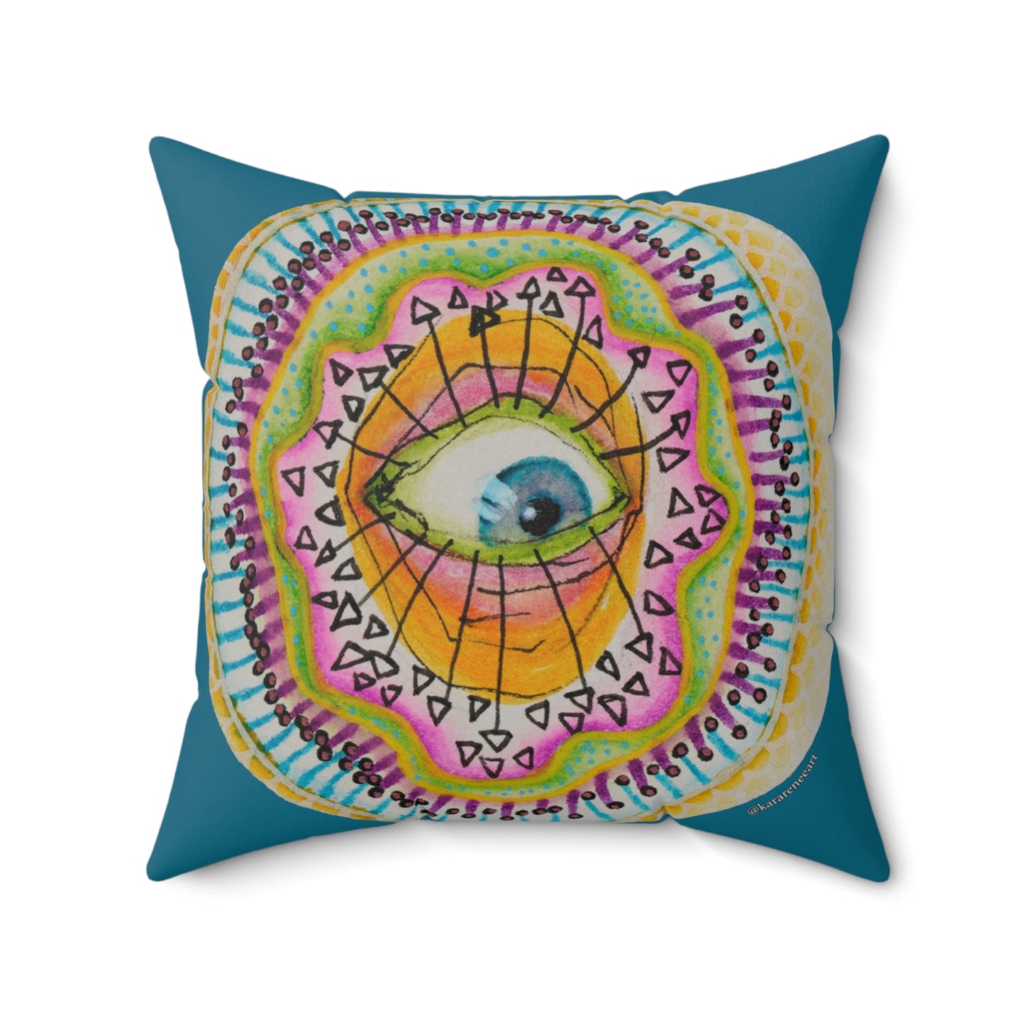 Eye 7 Spun Polyester Square Pillow