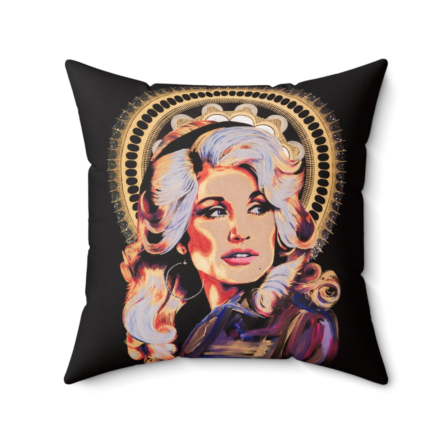 Dolly Parton Spun Polyester Square Pillow