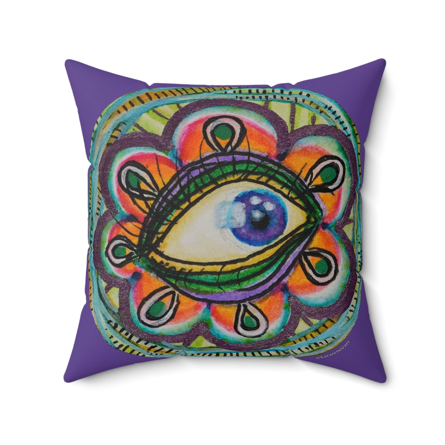 Eye 3 Spun Polyester Square Pillow