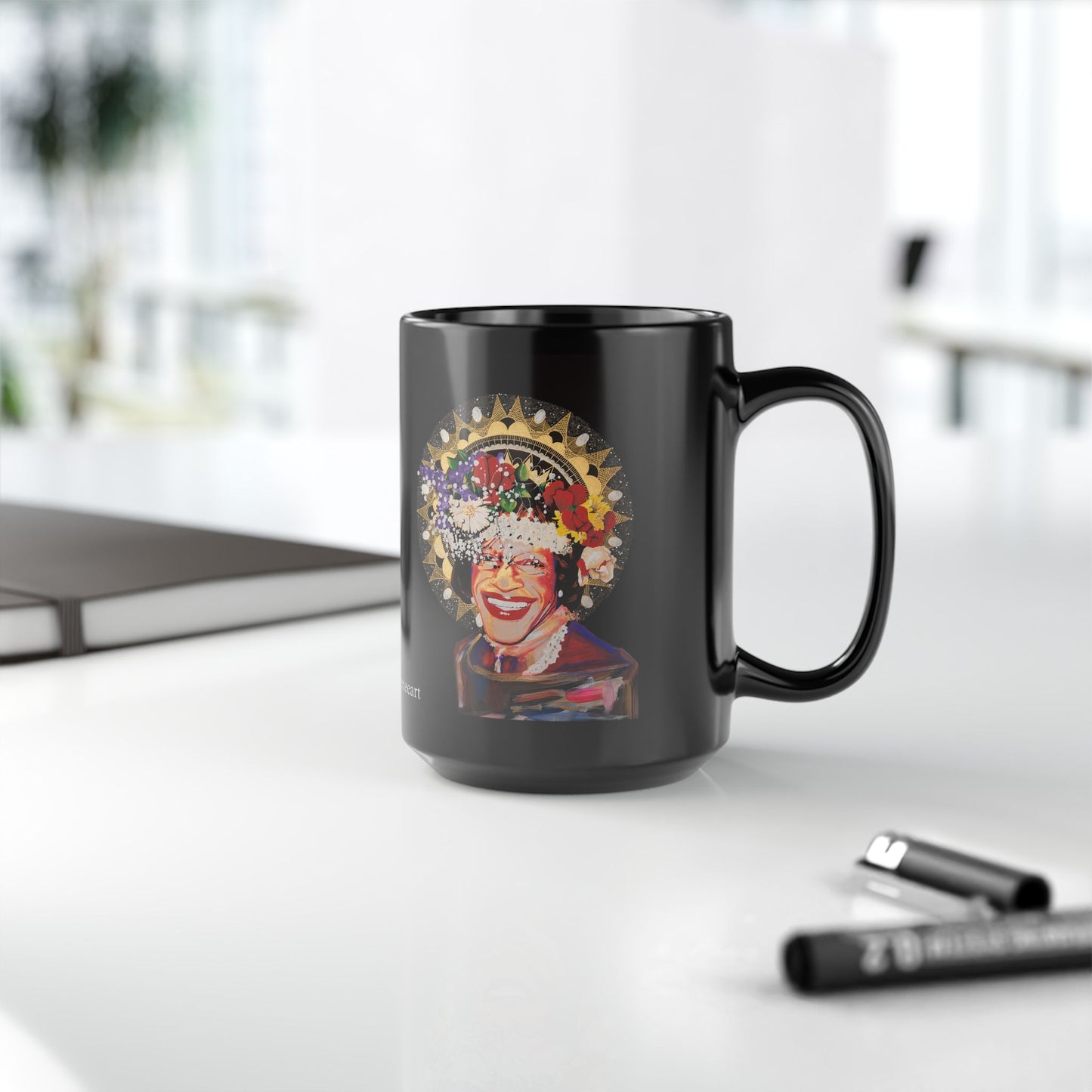 Marsha P Johnson Black Mug (15oz)